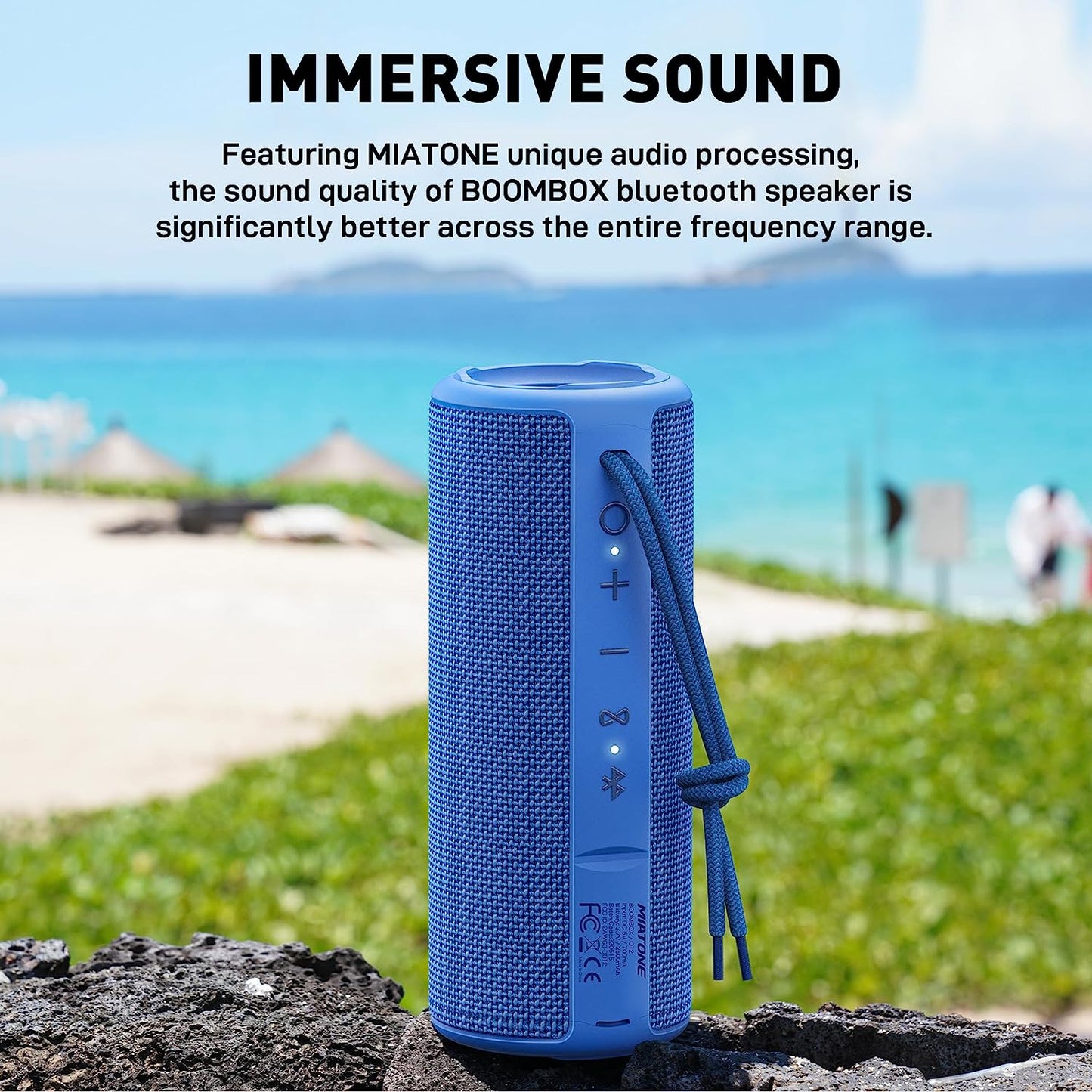 Boombox Outdoor Portable Bluetooth Speakers Wireless Speaker Waterproof - Blue