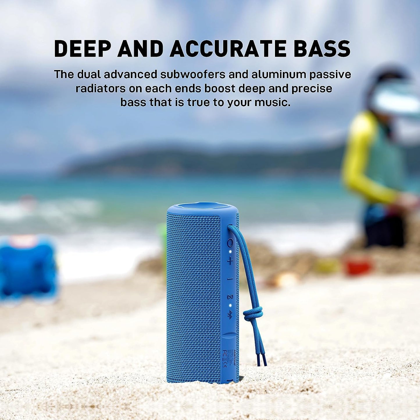 Boombox Outdoor Portable Bluetooth Speakers Wireless Speaker Waterproof - Blue